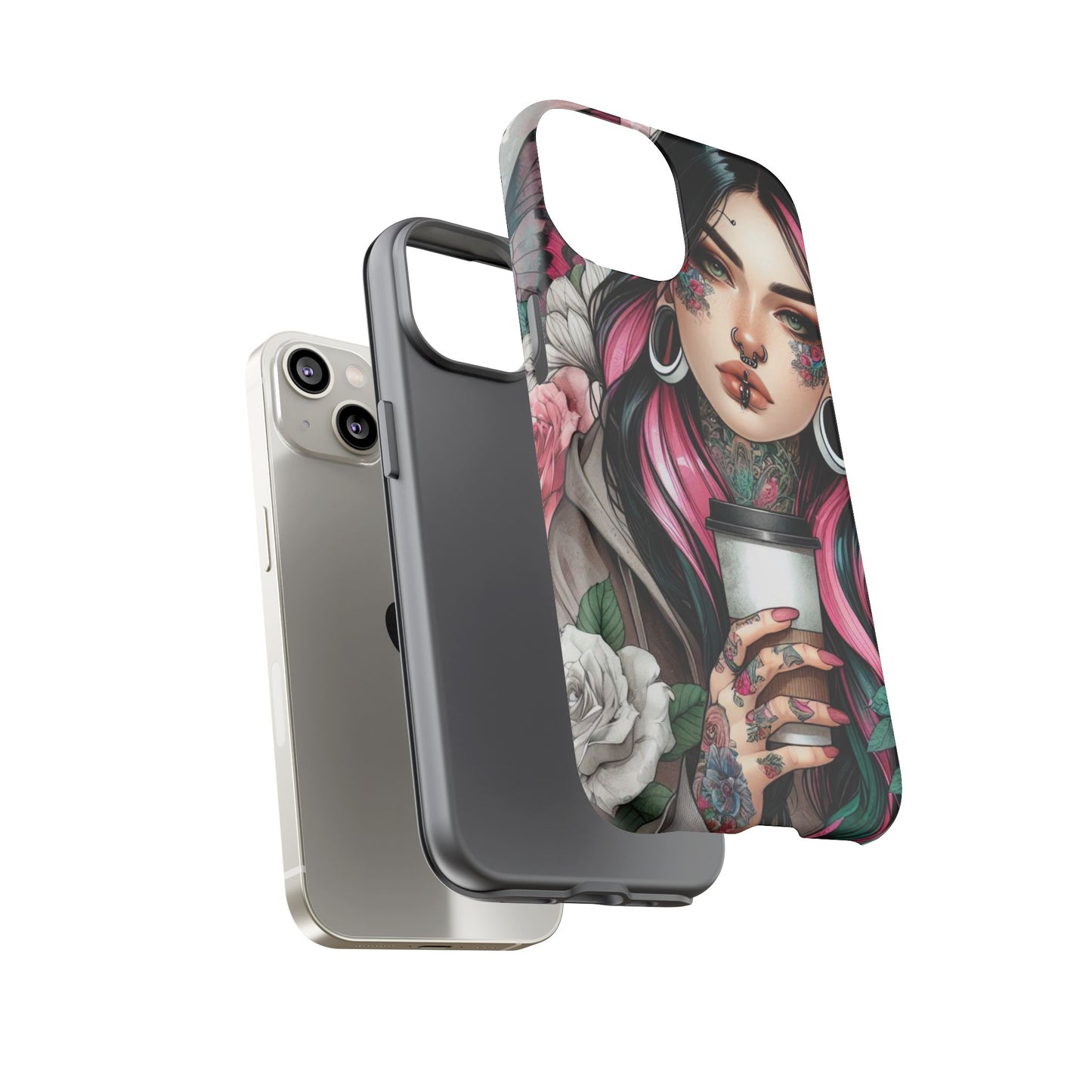 Tattooed Coffee Lover Art Mobile Case