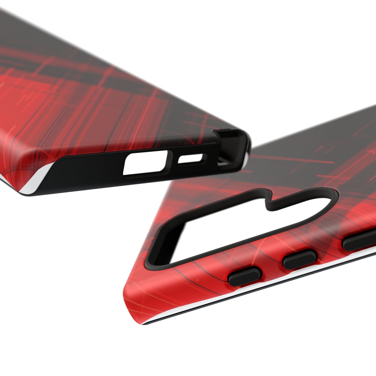 Abstract Red and Black Geometric Pattern