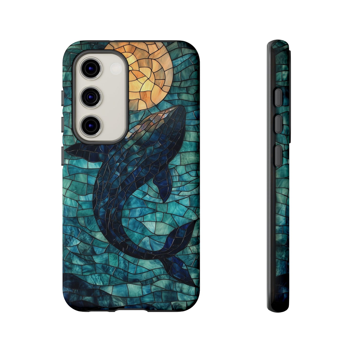 Ocean Dream – Mosaic Glass Whale Phone Case for iPhone, Samsung & Pixel
