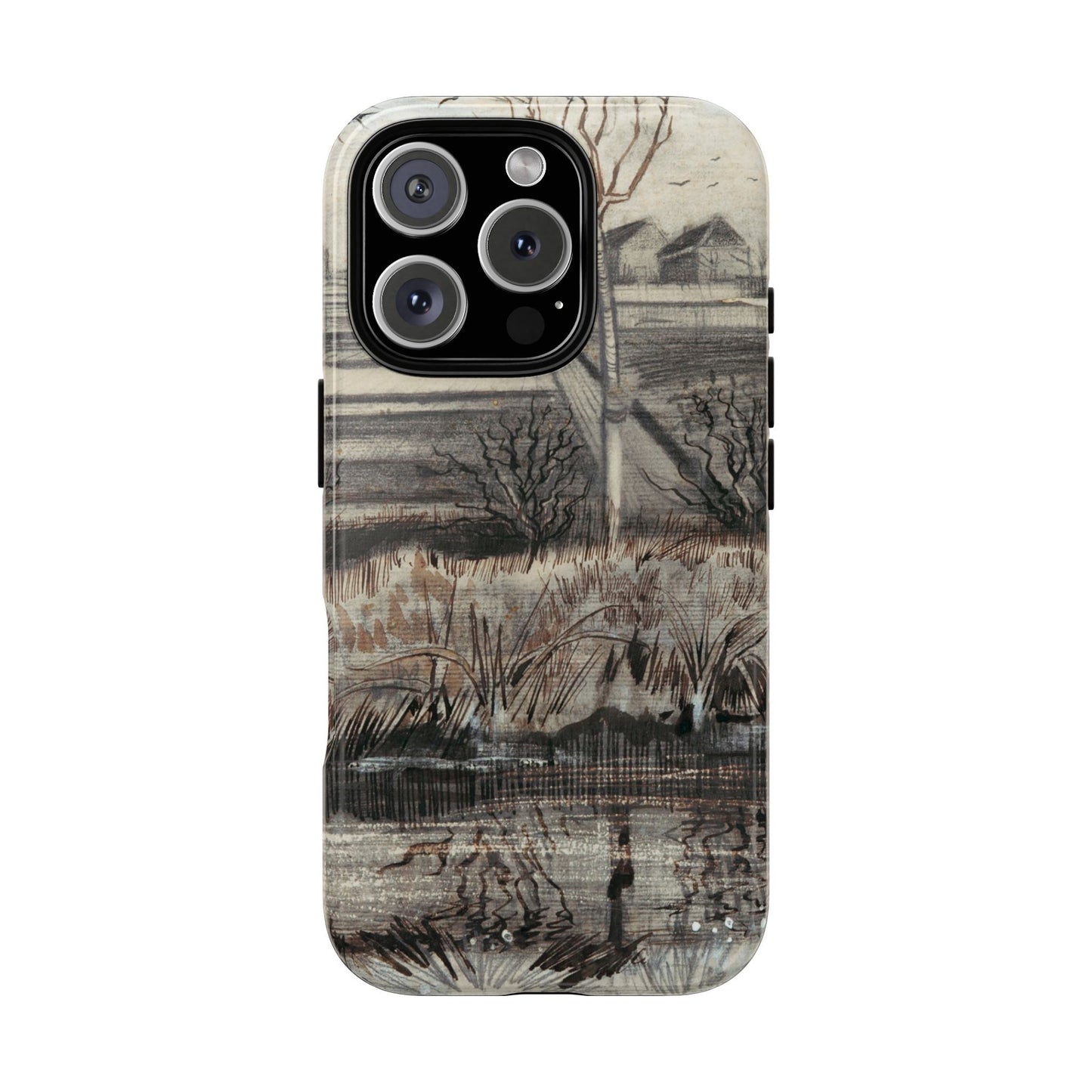 Vincent Van Gogh Lake Painting Phone Case - iPhone, Samsung, Google Pixel - Artistic Impressionist Cover