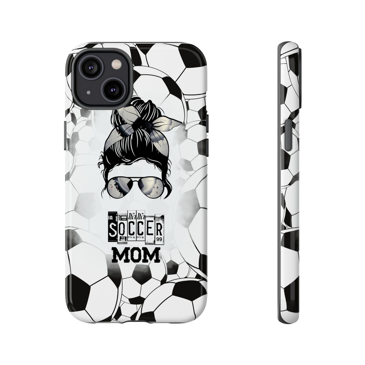 Soccer Mom Phone Case - Cute & Protective Cover for iPhone, Samsung & Google Pixel, Messy Bun Phone Case, Gift for Sports Lover