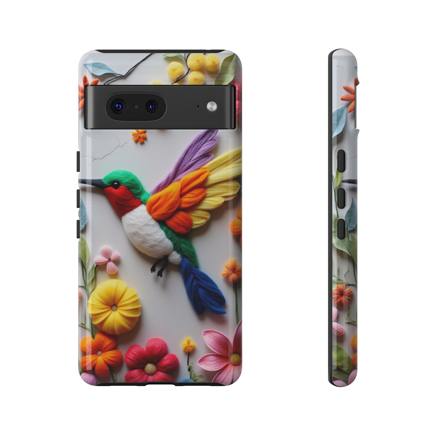 Elegant Hummingbird with Floral Mosaic Design | Nature's Artistic Vibes | iPhone 16 Pro