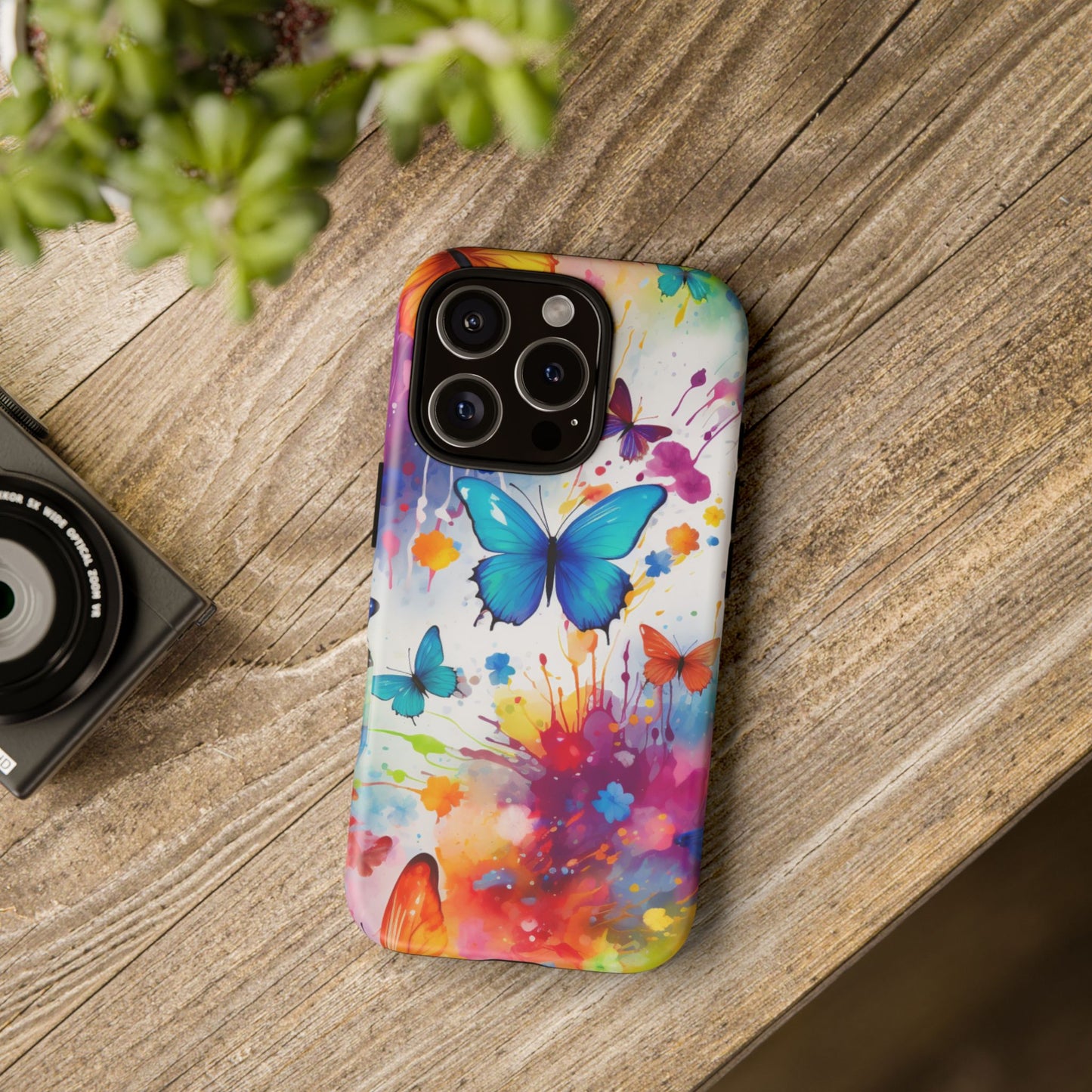 Vibrant Watercolor Butterfly Mobile Case