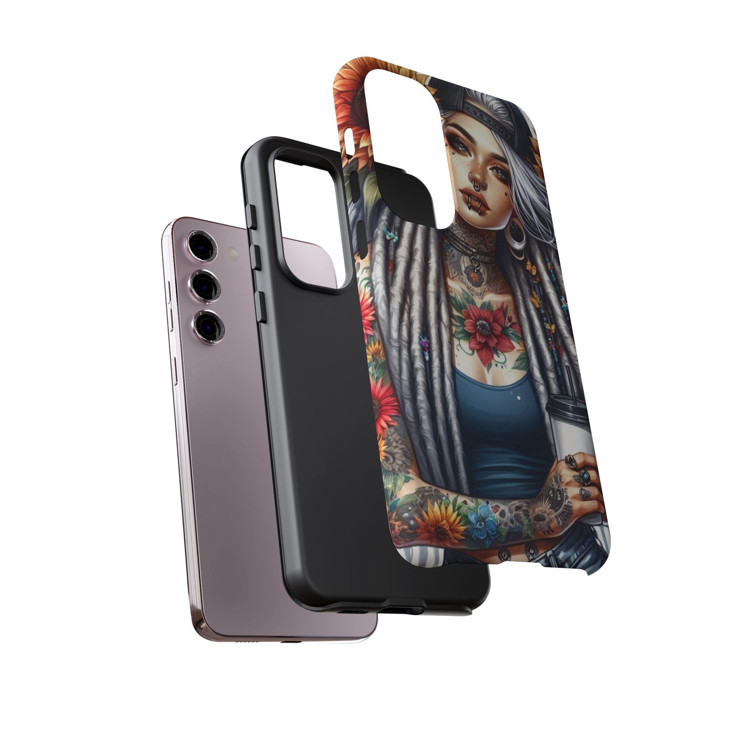 Sunflower Queen – Boho Rebel Tattoo Mobile Cover