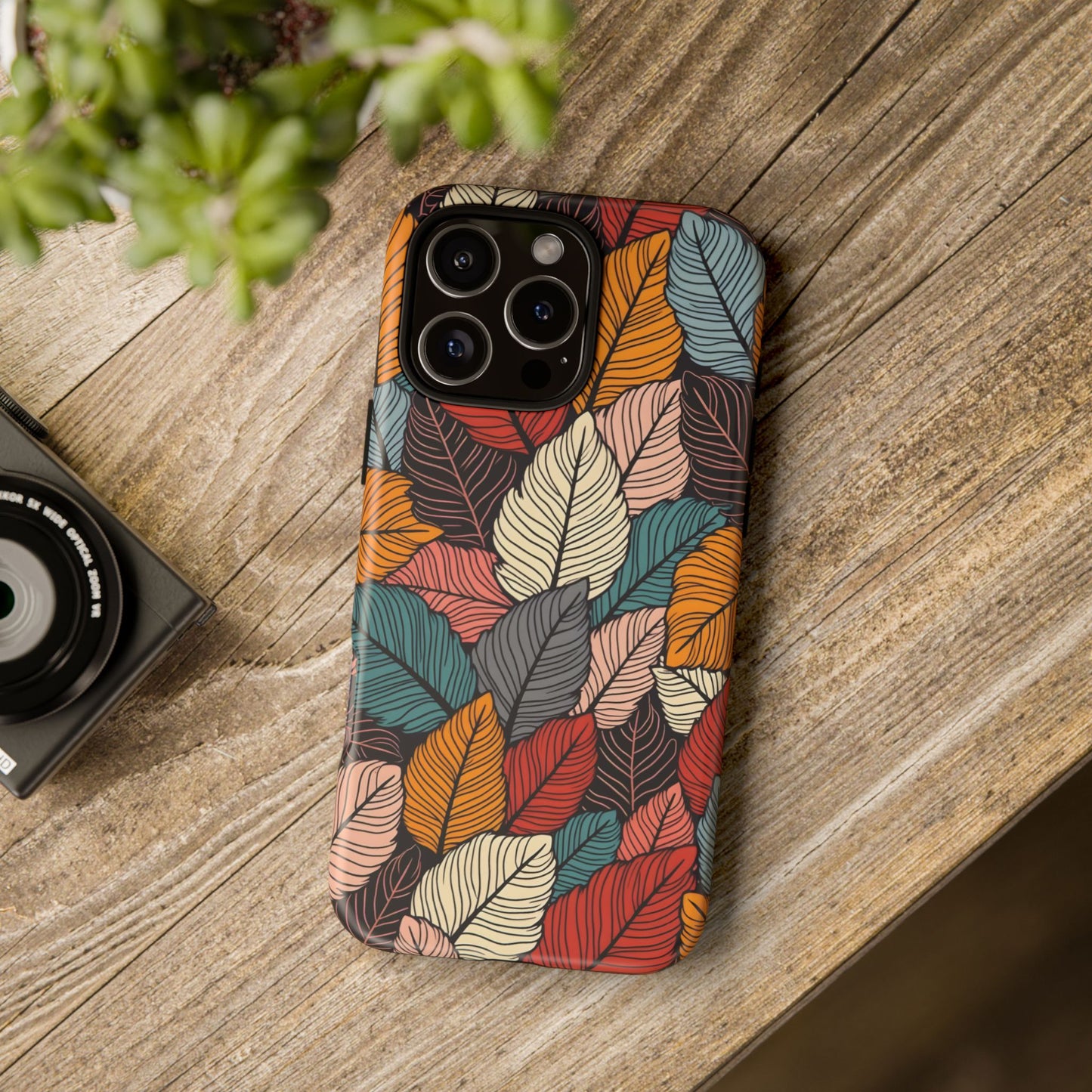 Colorful Abstract Leaves Pattern Design