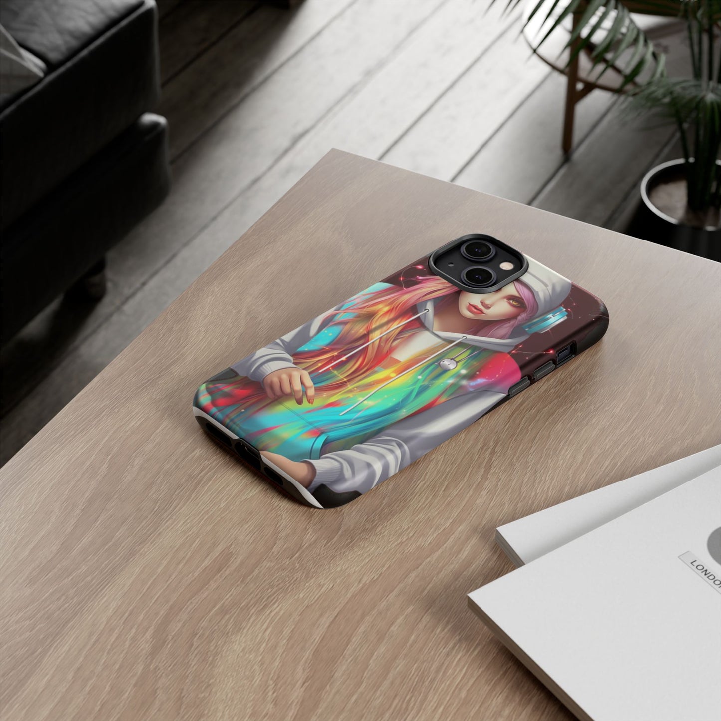 Anime Girl Phone Case - Cute Aesthetic Cover for iPhone, Samsung & Google Pixel, Girly Phone Case, Kawaii Phone Case, Anime Lover Gift