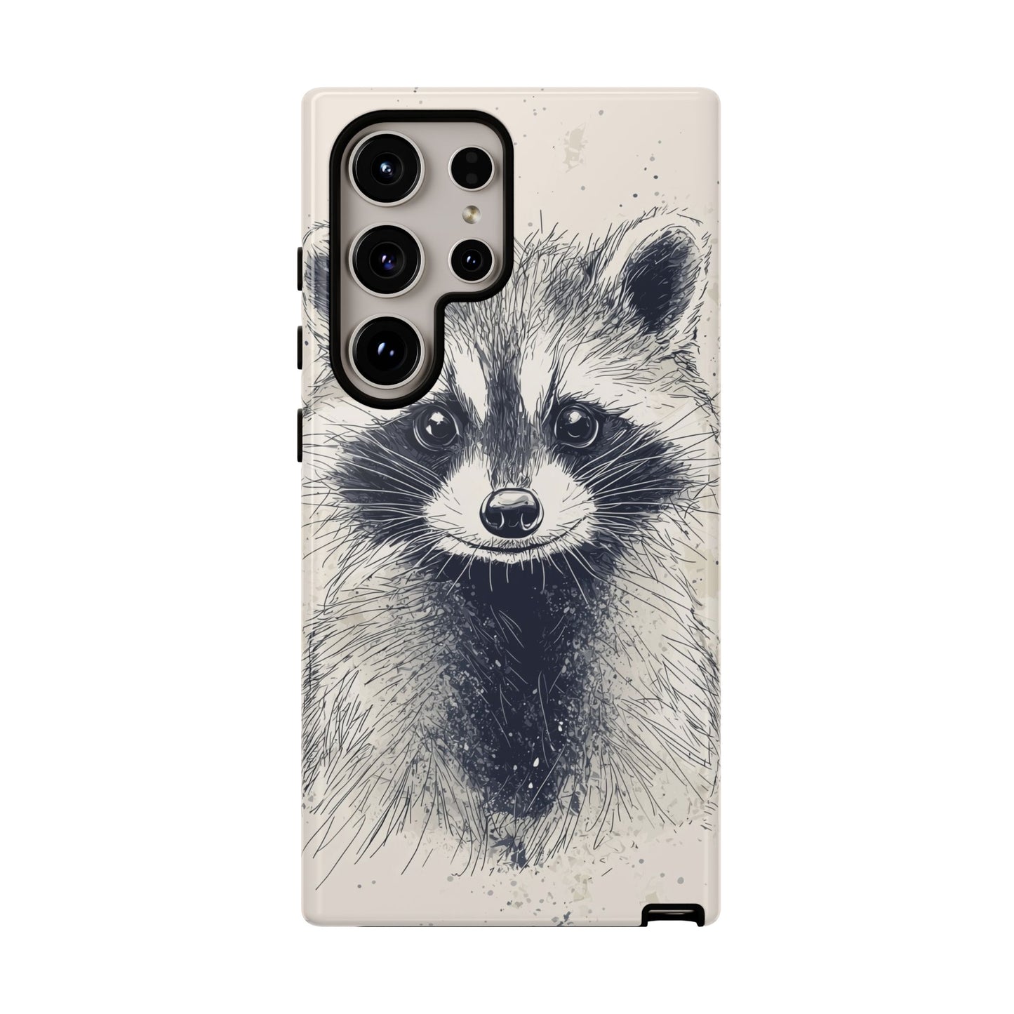 Midnight Mischief: Raccoon Portrait Phone Case for iPhone, Samsung & Pixel