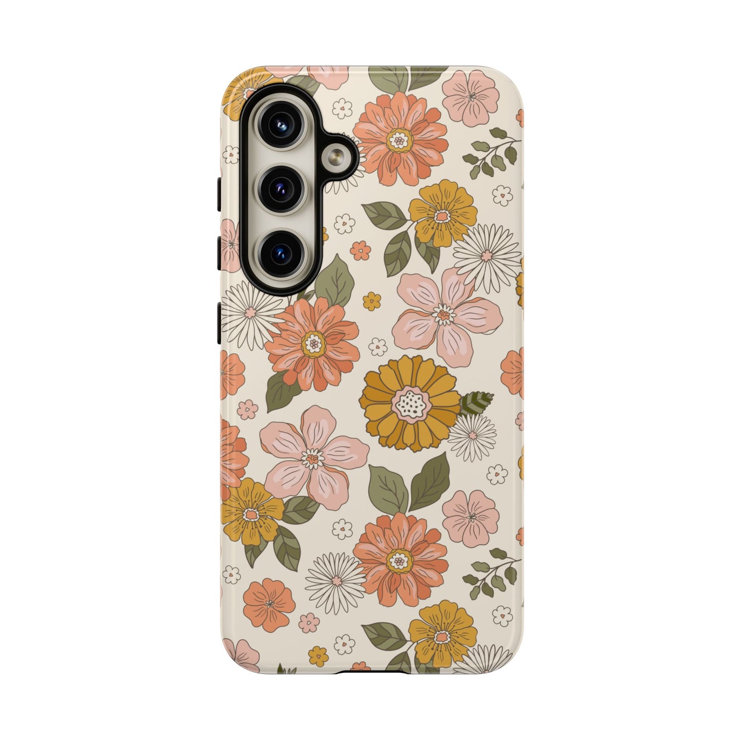 Retro Floral Phone Case - Vintage Aesthetic for iPhone, Samsung & Google Pixel