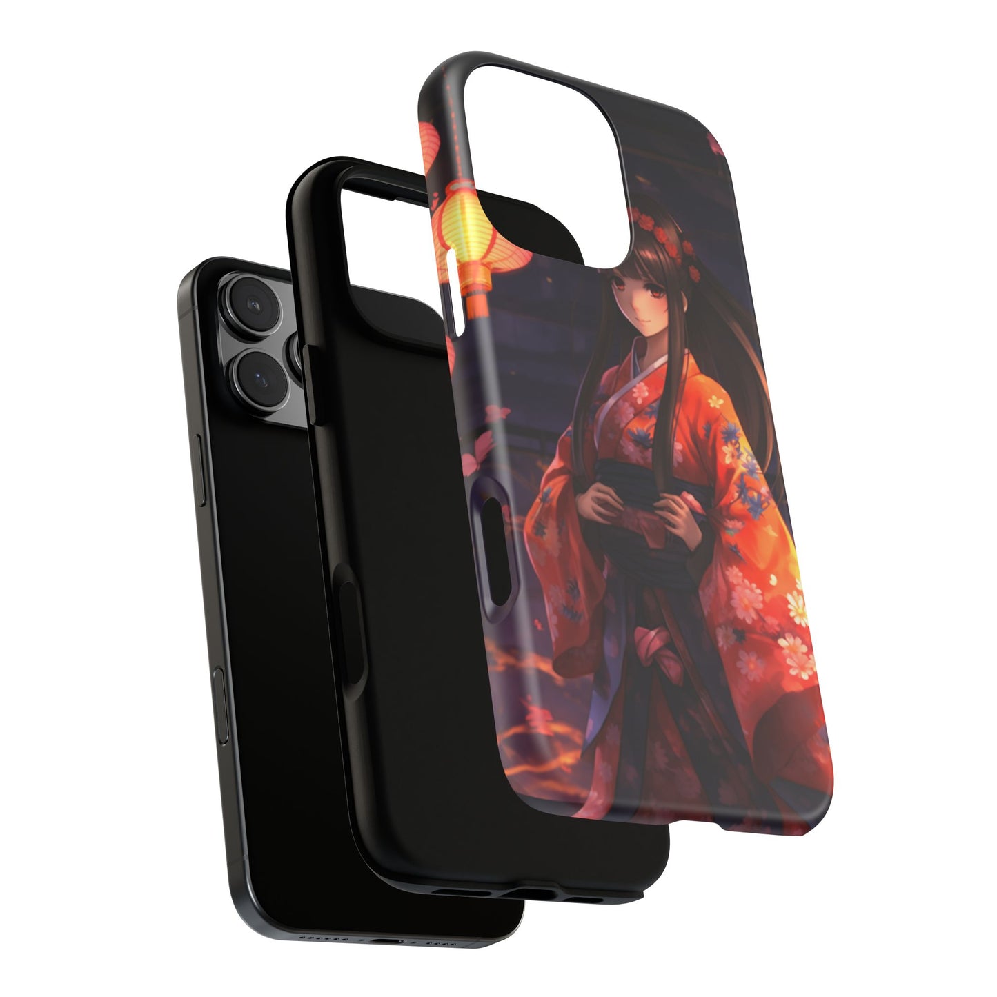 Anime Girl Phone Case - Cute Aesthetic Cover for iPhone, Samsung & Google Pixel, Girly Phone Case, Kawaii Phone Case, Anime Lover Gift