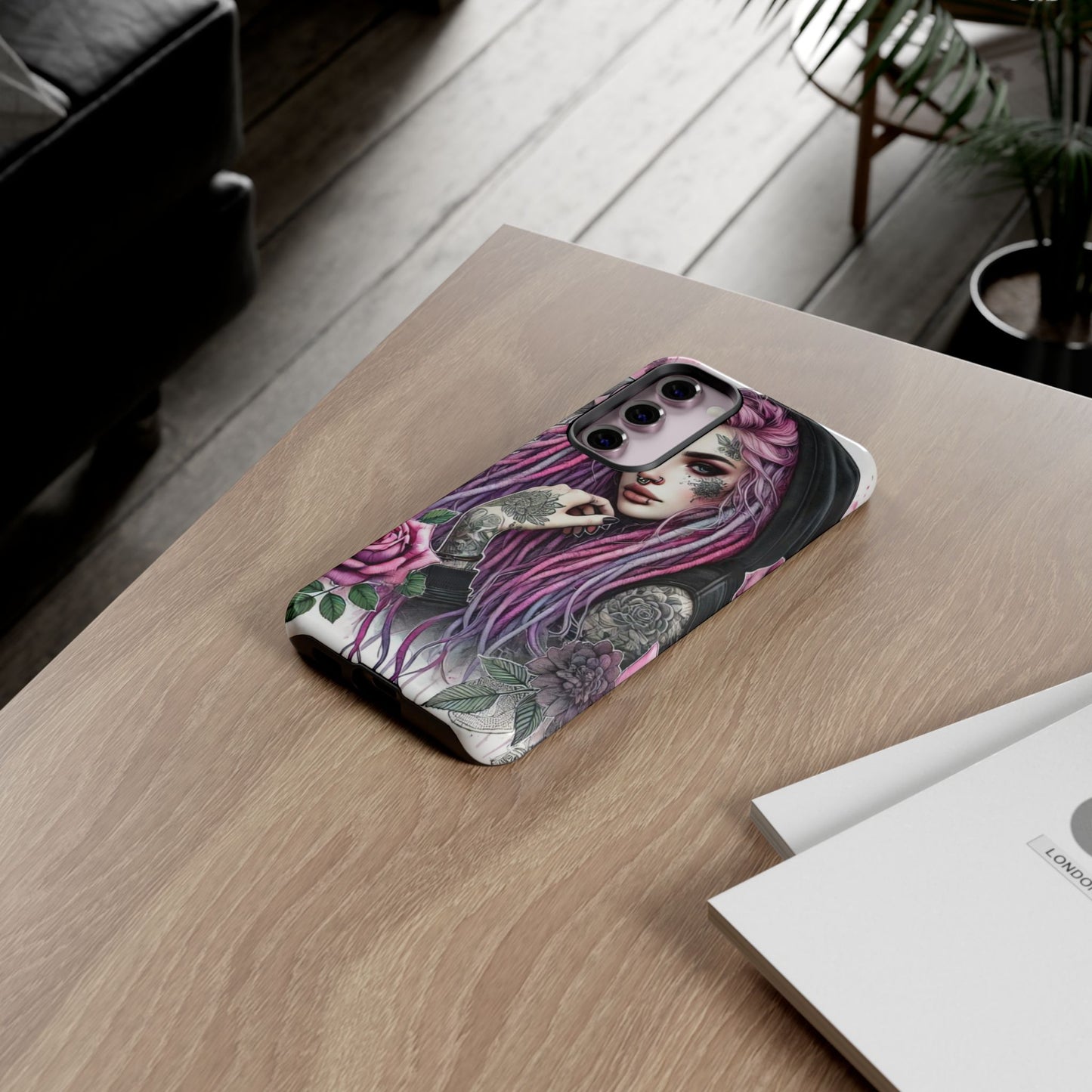 Gothic Rose Tattoo Art Mobile Case
