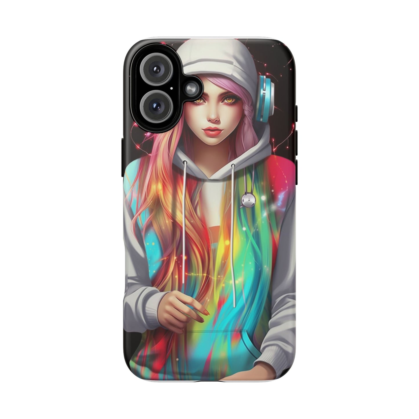 Anime Girl Phone Case - Cute Aesthetic Cover for iPhone, Samsung & Google Pixel, Girly Phone Case, Kawaii Phone Case, Anime Lover Gift