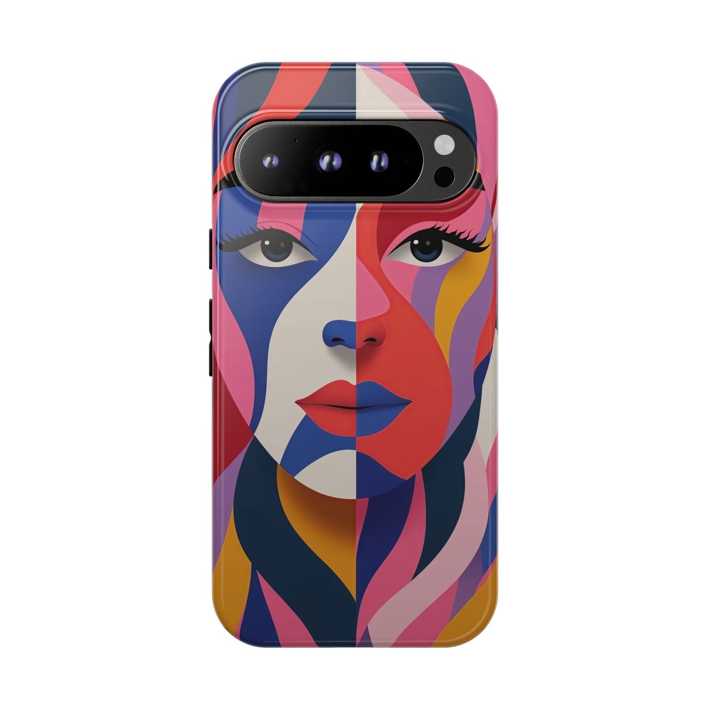Abstract Portrait Phone Case - Vibrant Colors for iPhone, Google Pixel, and Samsung