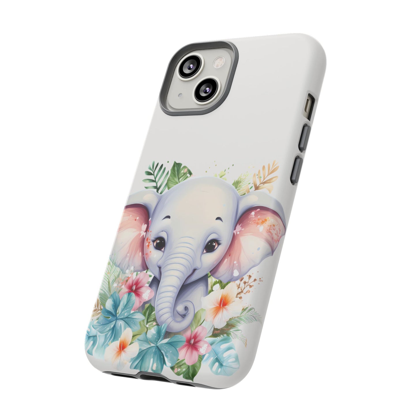 Adorable Baby Elephant Mobile Cover – Floral Fantasy Art