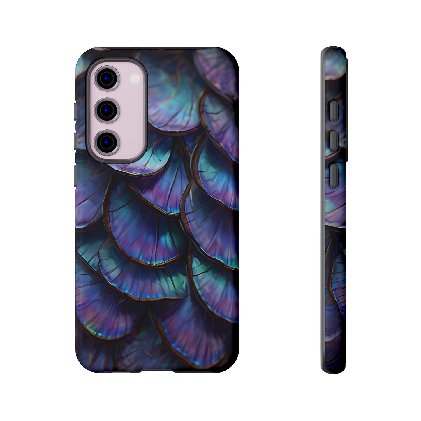 Abstract Macro Shot of Iridescent Butterfly Fish Scales Phone Case Design