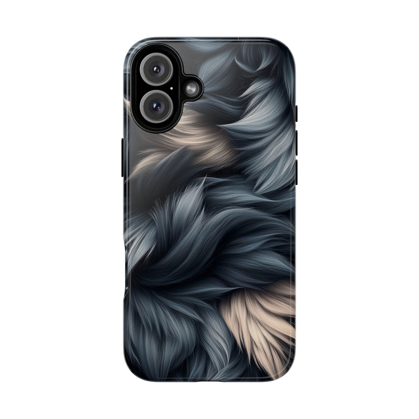 Midnight Wolf β Deep Silver & Purple Fur Phone Case for iPhone, Pixel & Samsung