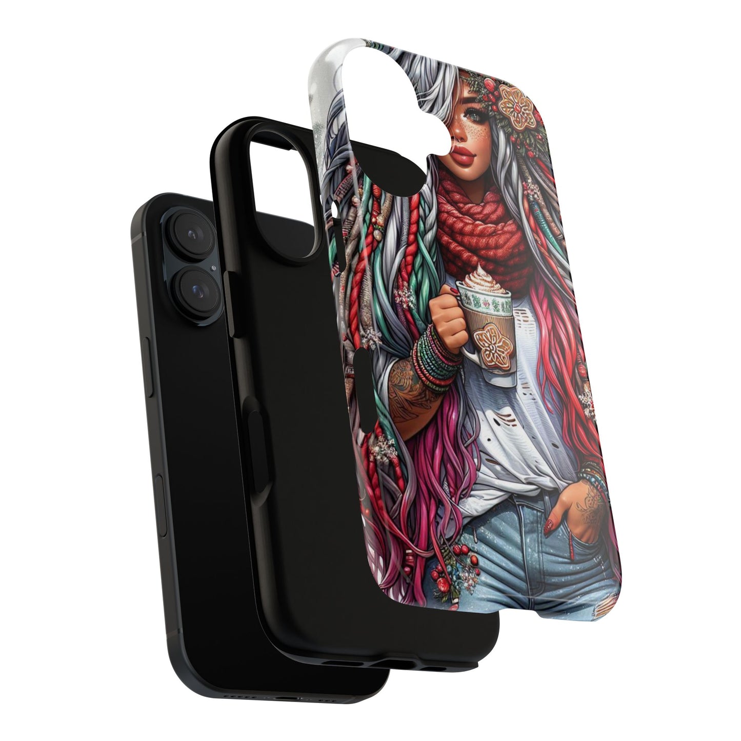 Boho Winter Queen – Cozy Dreads & Holiday Vibes Mobile Cover