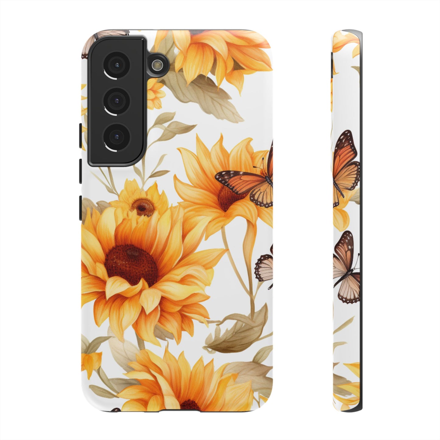 Sunflower & Butterfly Aesthetic Mobile Case – Bright & Nature-Inspired