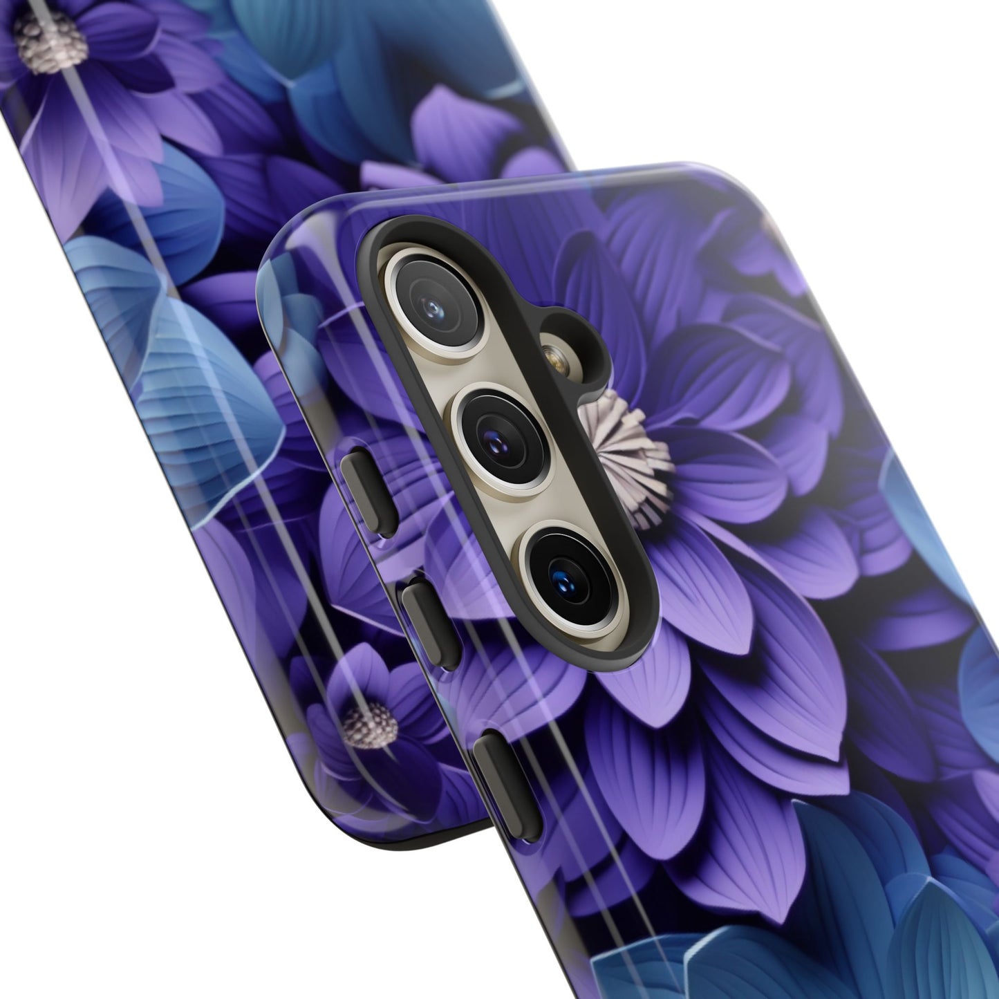 Royal Blue Floral Phone Case – Elegant & Luxurious Design
