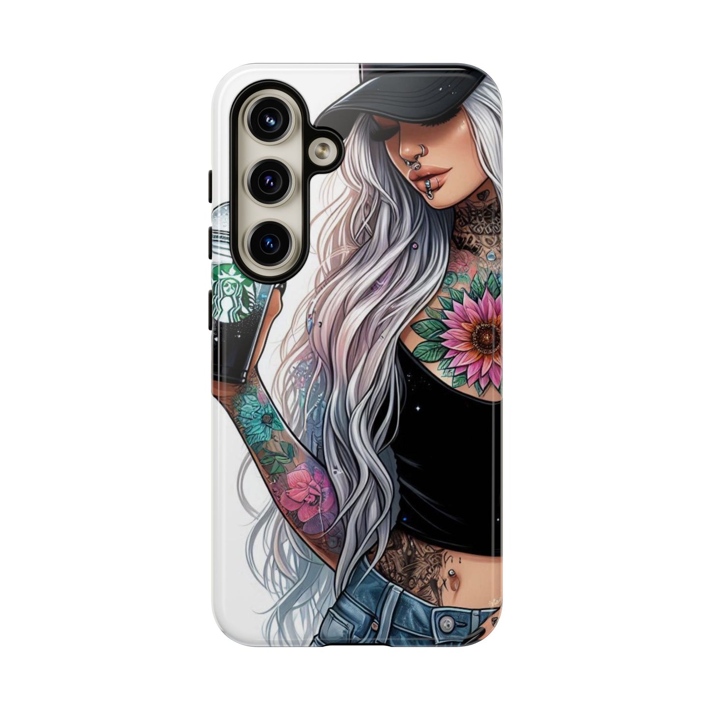 Tattooed Coffee Queen – Edgy Urban Aesthetic Mobile Cover
