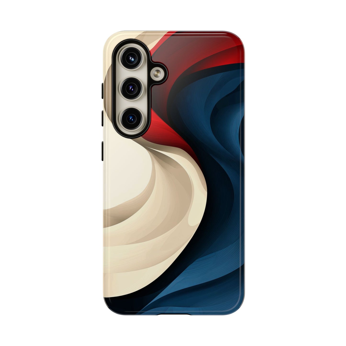 Crimson Current – Flowing Abstract Wave Phone Case for iPhone, Samsung & Pixel