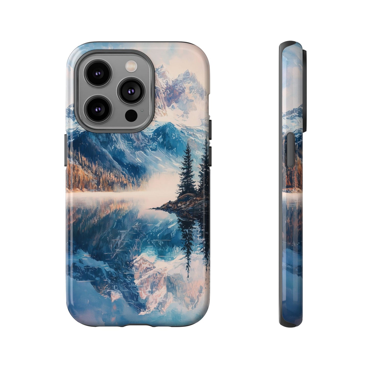 Mountain Lake Reflection Phone Case – Tranquil Nature Vibes for iPhone, Pixel & Samsung