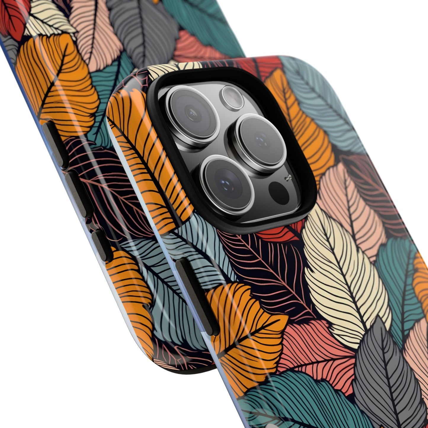 Colorful Abstract Leaves Pattern Design