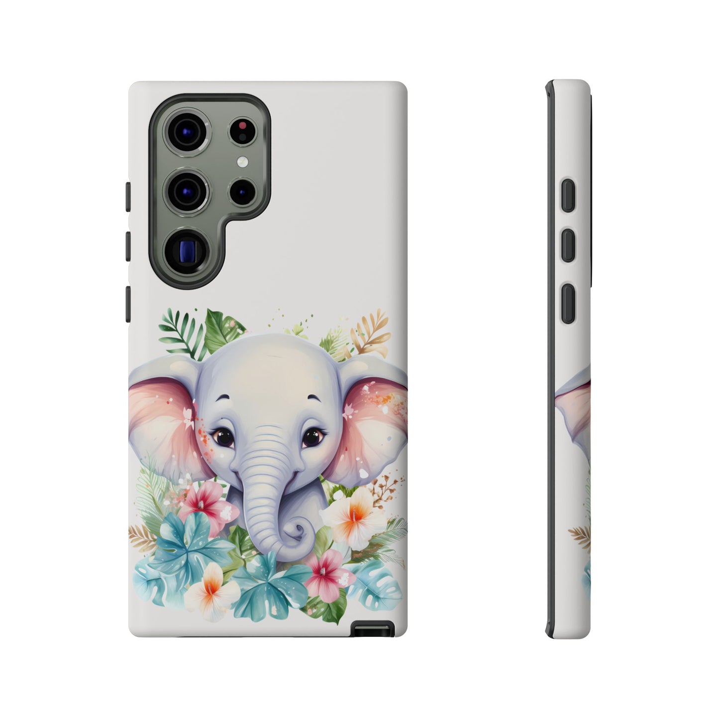 Adorable Baby Elephant Mobile Cover – Floral Fantasy Art