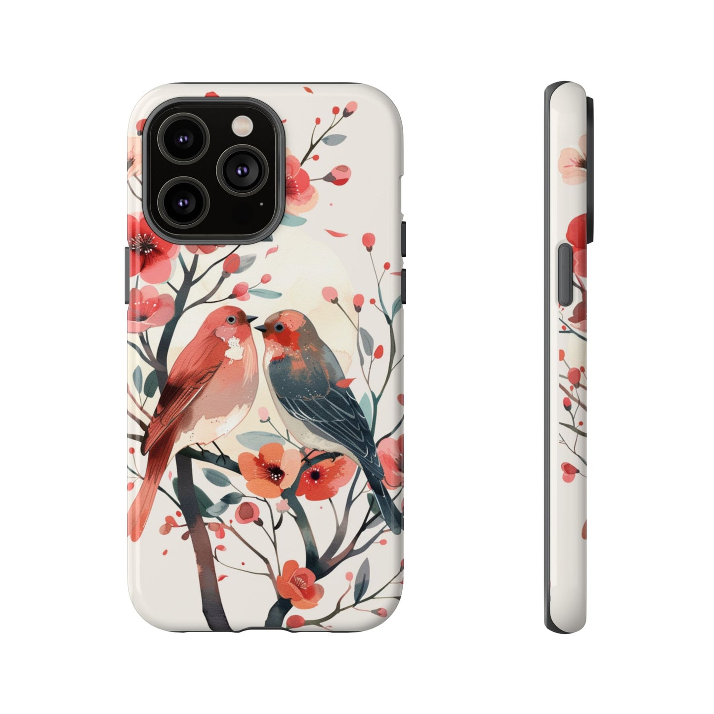 Floral Birds Phone Case β Elegant Nature-Inspired Design for iPhone, Samsung & Google Pixel