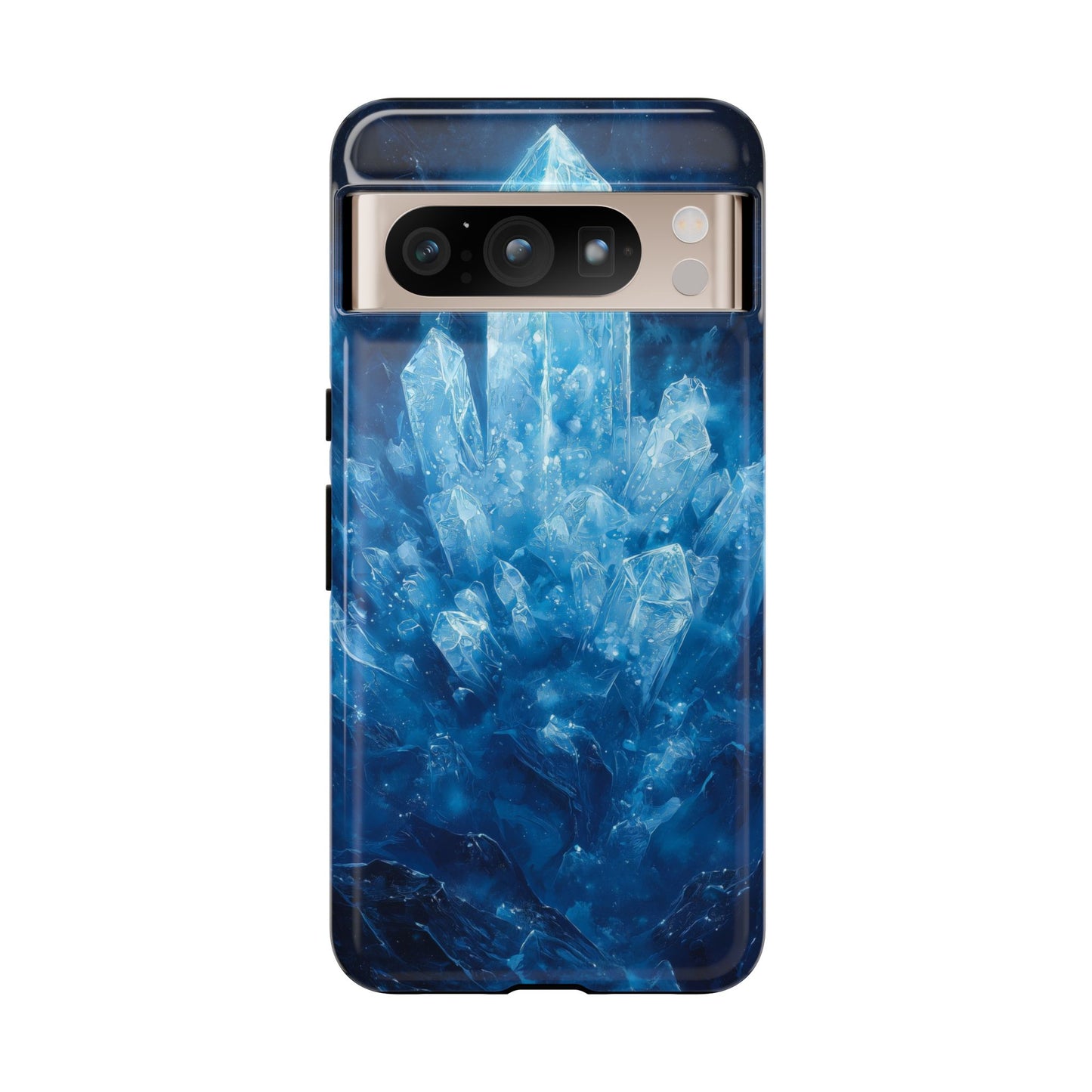Cosmic Ice Crystal Matching Couple Phone Case – A Dazzling Duo for iPhone, Samsung & Google Pixel