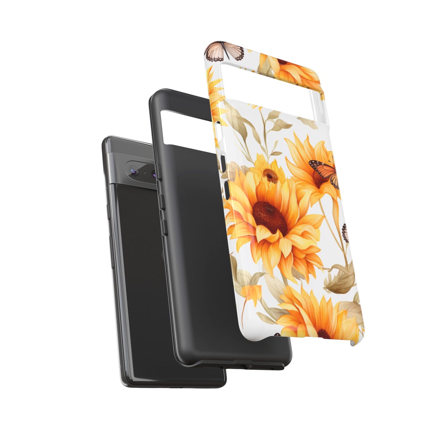 Sunflower & Butterfly Aesthetic Mobile Case – Bright & Nature-Inspired