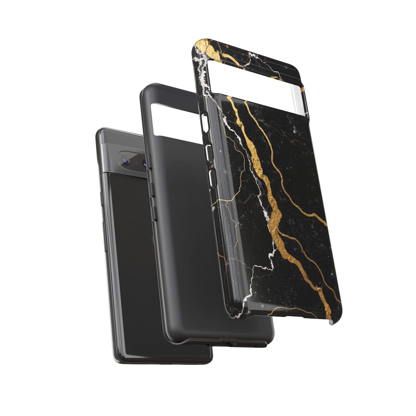 Black & Gold Marble Design Illustration Design Phone Case