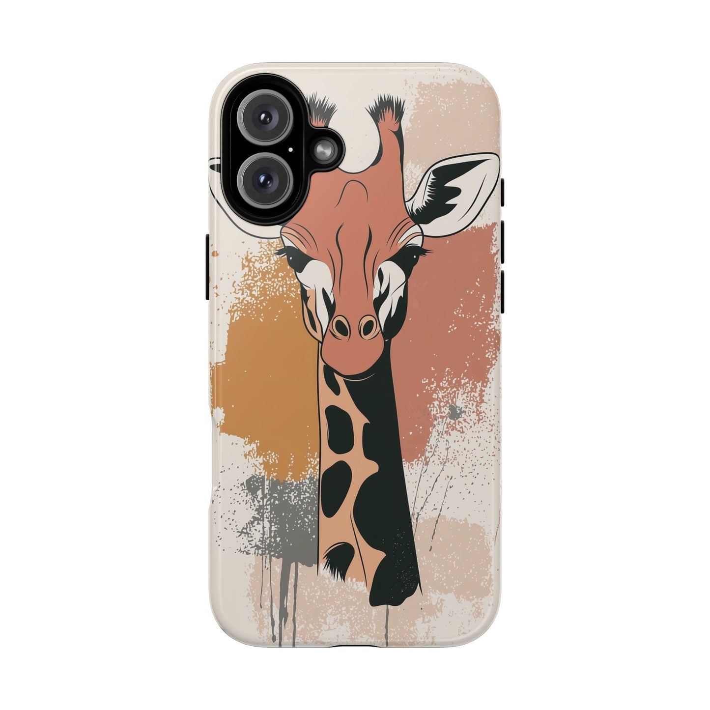 Tall & Graceful: Giraffe Splatter Art Phone Case for iPhone, Samsung & Pixel