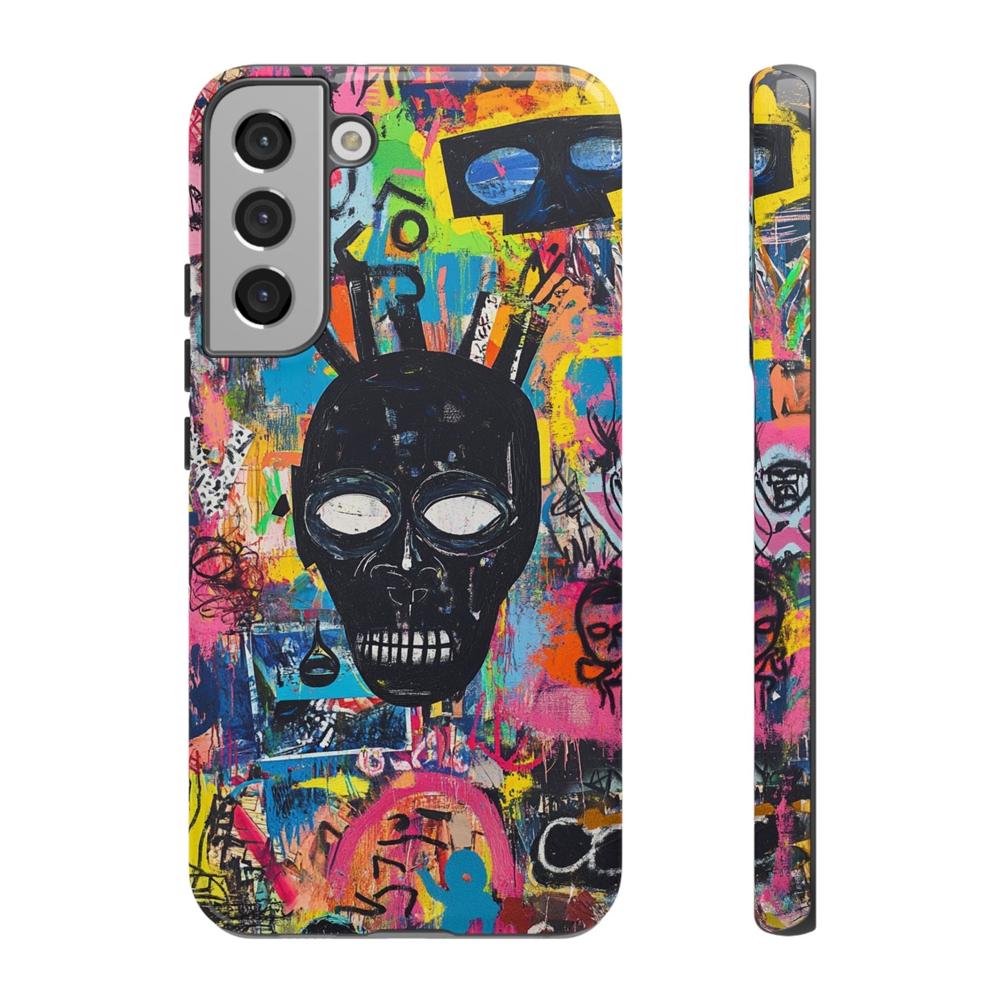 Street Art Phone Case – Basquiat-Inspired Phone Cover– Bold, Graffiti-Inspired Cover - iPhone, Samsung & Google Pixel Cover - Artistic Painting Case, Art Lover Gift