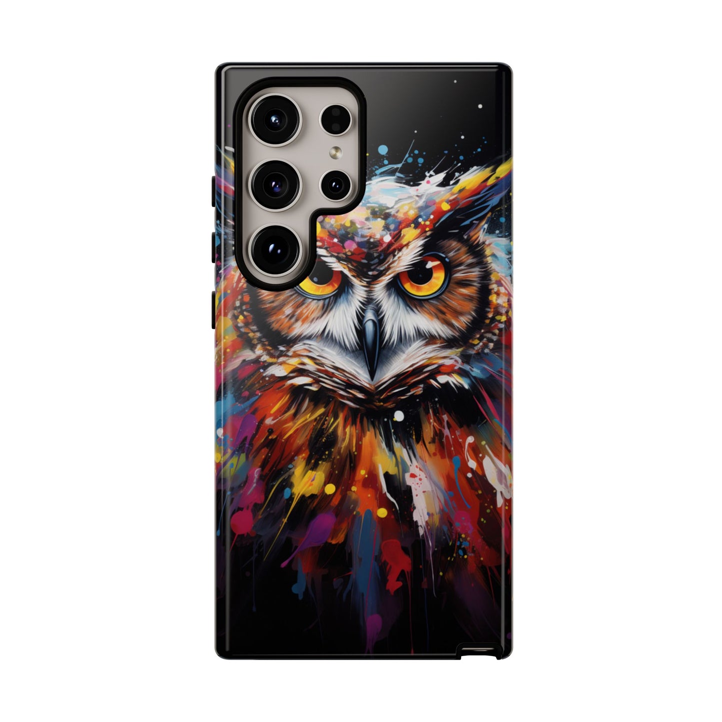 Colorful Owl Print Phone Case - iPhone, Samsung & Google Pixel Cover - Artistic Phone Case, Bird Lover Gift
