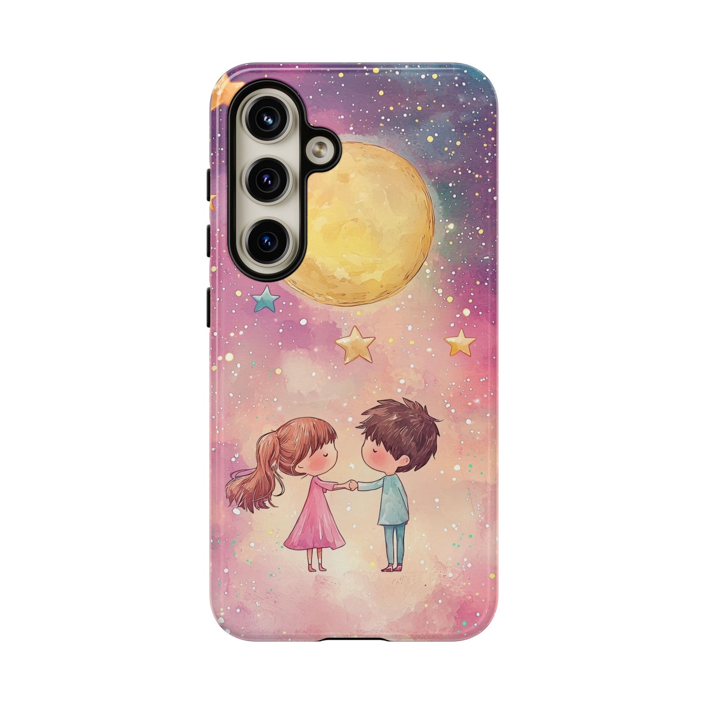 Cosmic Love: Anime Starry Night Phone Case for iPhone, Samsung, Google Pixel