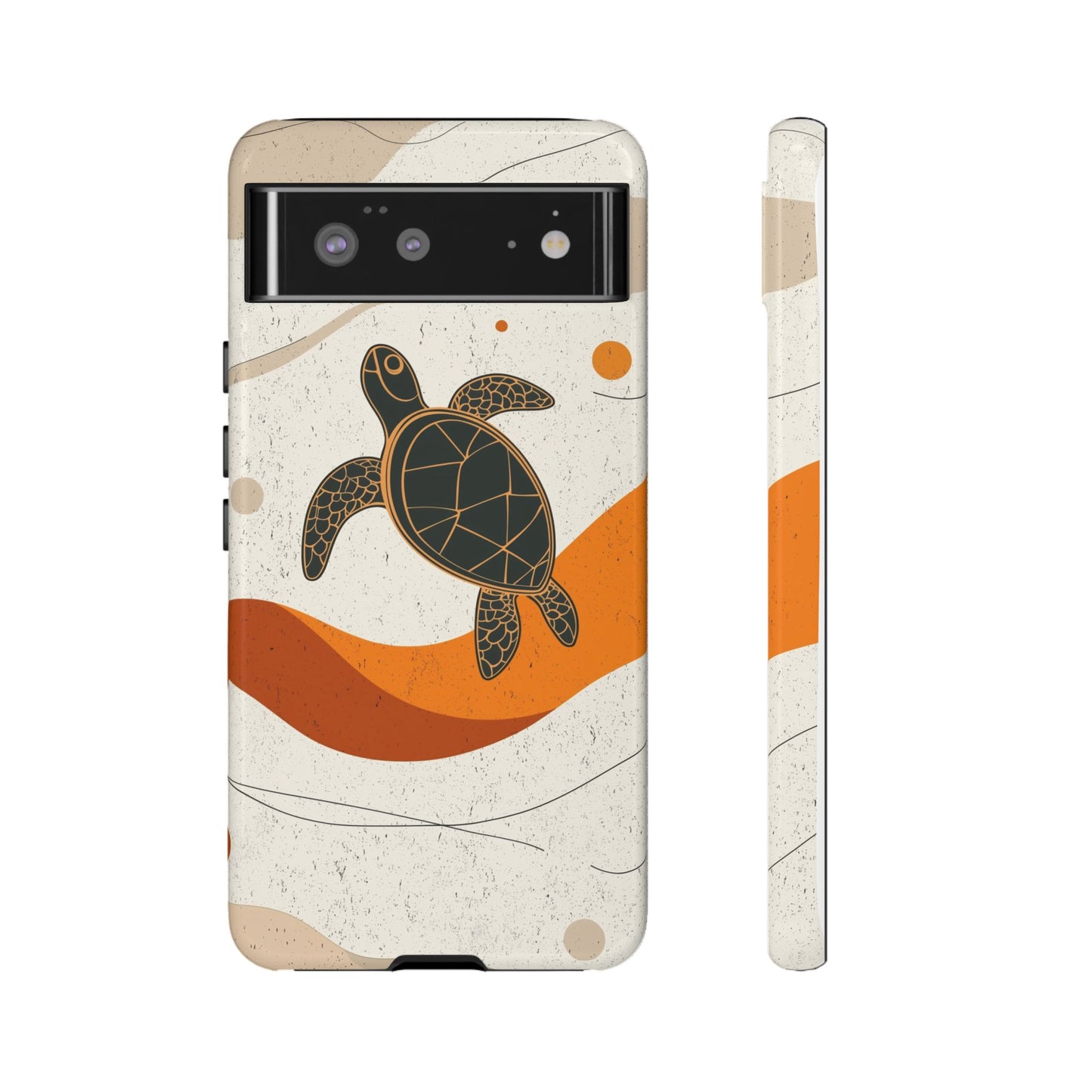 Flow of the Tide: Abstract Turtle Drift Phone Case for iPhone, Samsung & Pixel