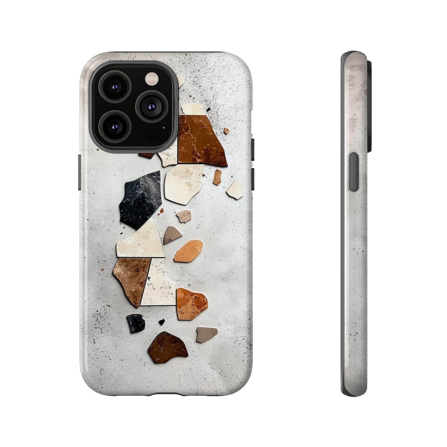 Modern Terrazzo Fragments Phone Case β Earthy & Minimalist for iPhone, google Pixel & Samsung