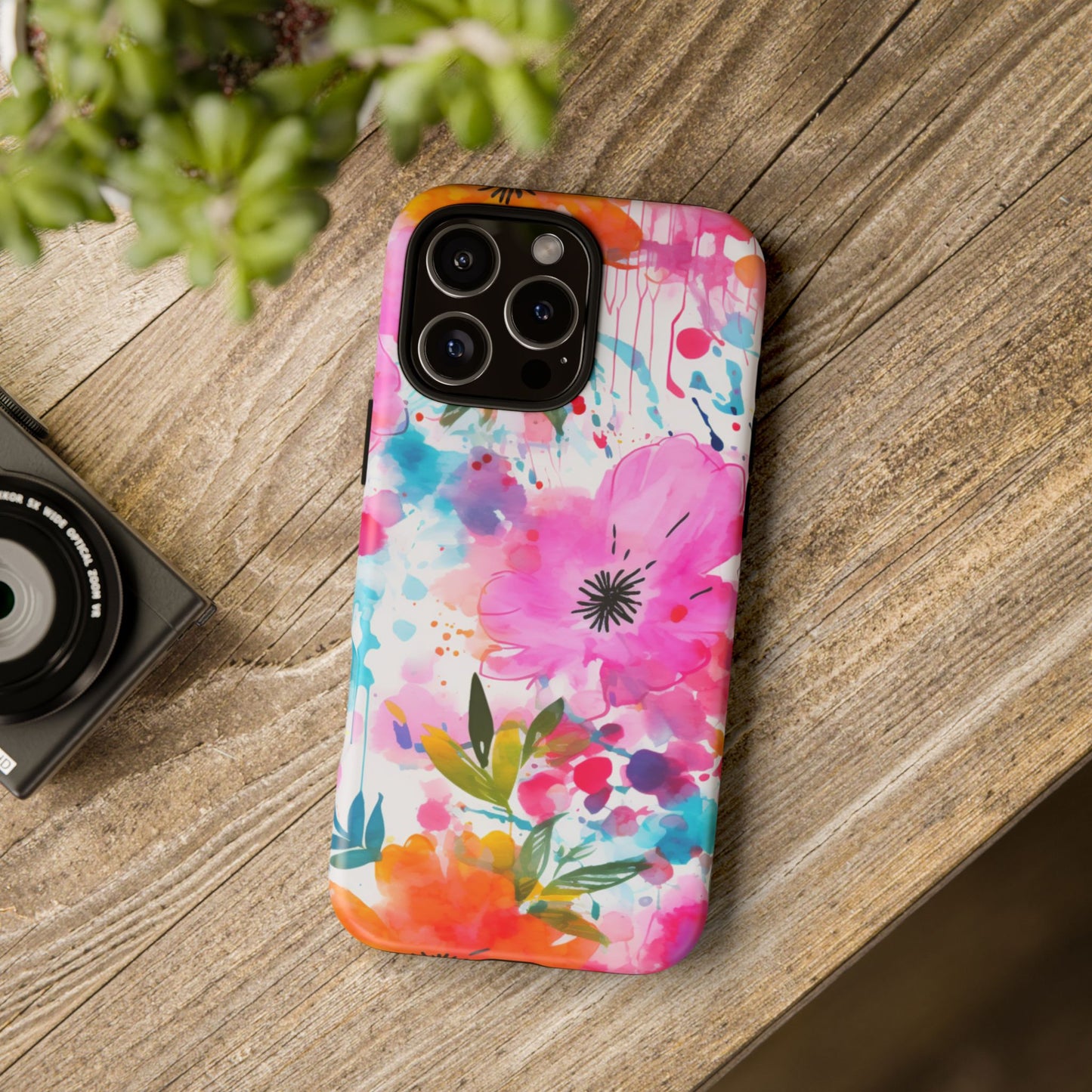 Vibrant Watercolor Floral Phone Case – Artistic & Colorful Design