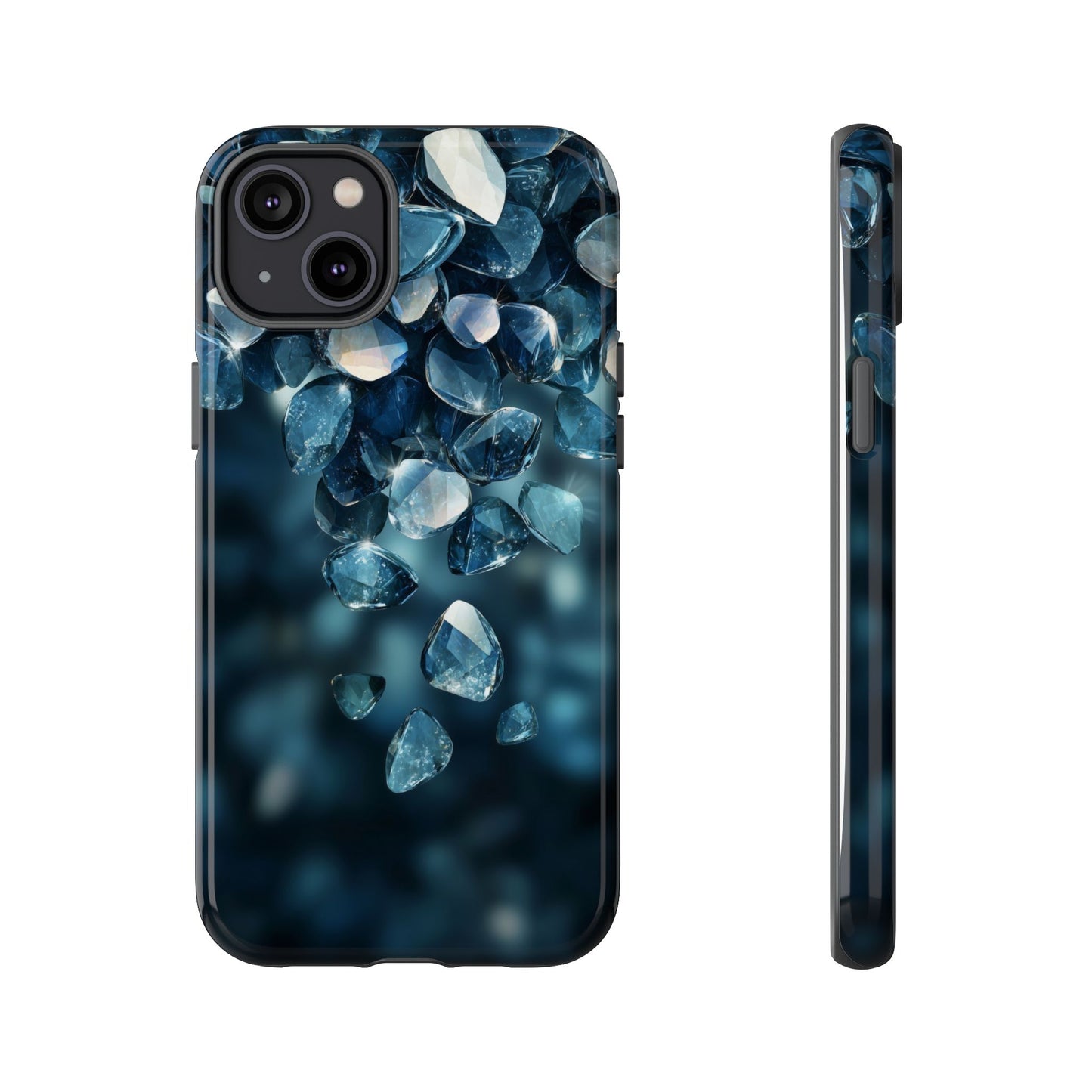 Blue Crystal Aesthetic Phone Case for iPhone, Google Pixel, Samsung