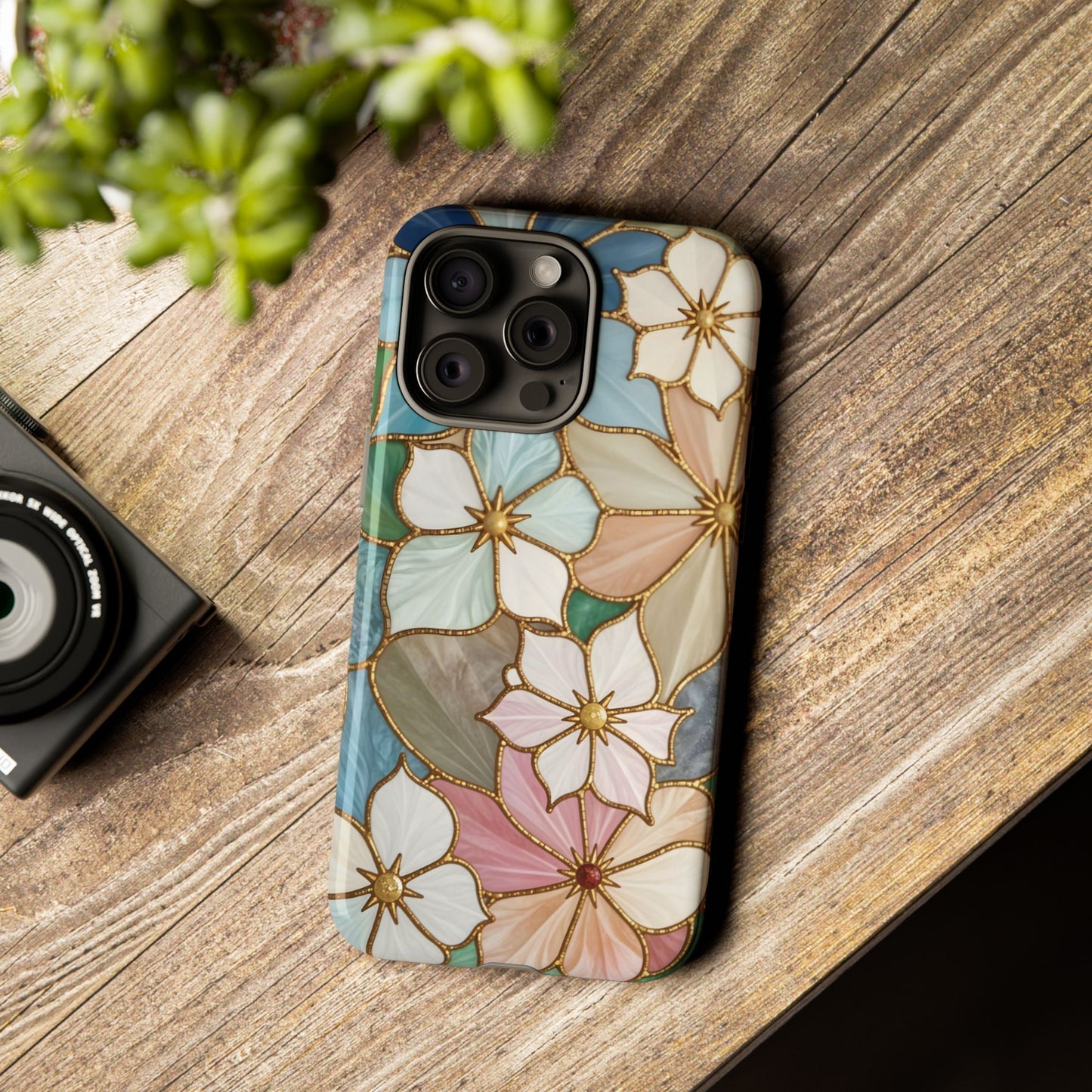 Floral Symphony: Stained Glass Elegance