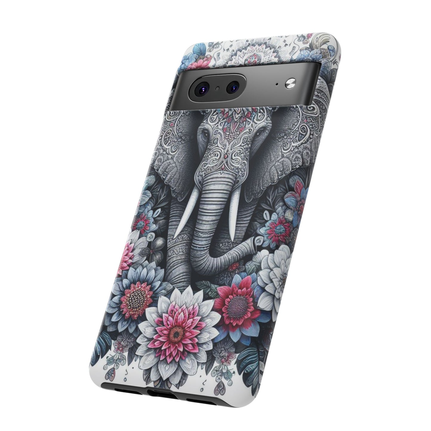 Regal Mandala Elephant Mobile Cover – Ornate Floral Art
