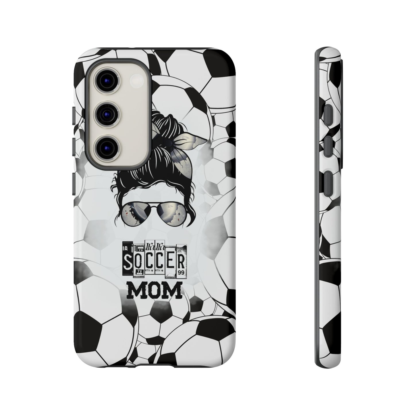 Soccer Mom Phone Case - Cute & Protective Cover for iPhone, Samsung & Google Pixel, Messy Bun Phone Case, Gift for Sports Lover