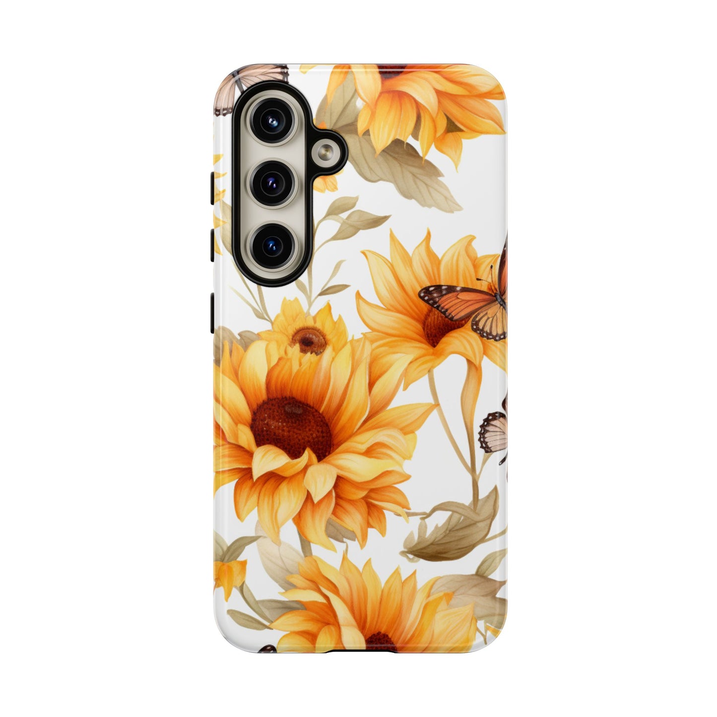 Sunflower & Butterfly Aesthetic Mobile Case – Bright & Nature-Inspired
