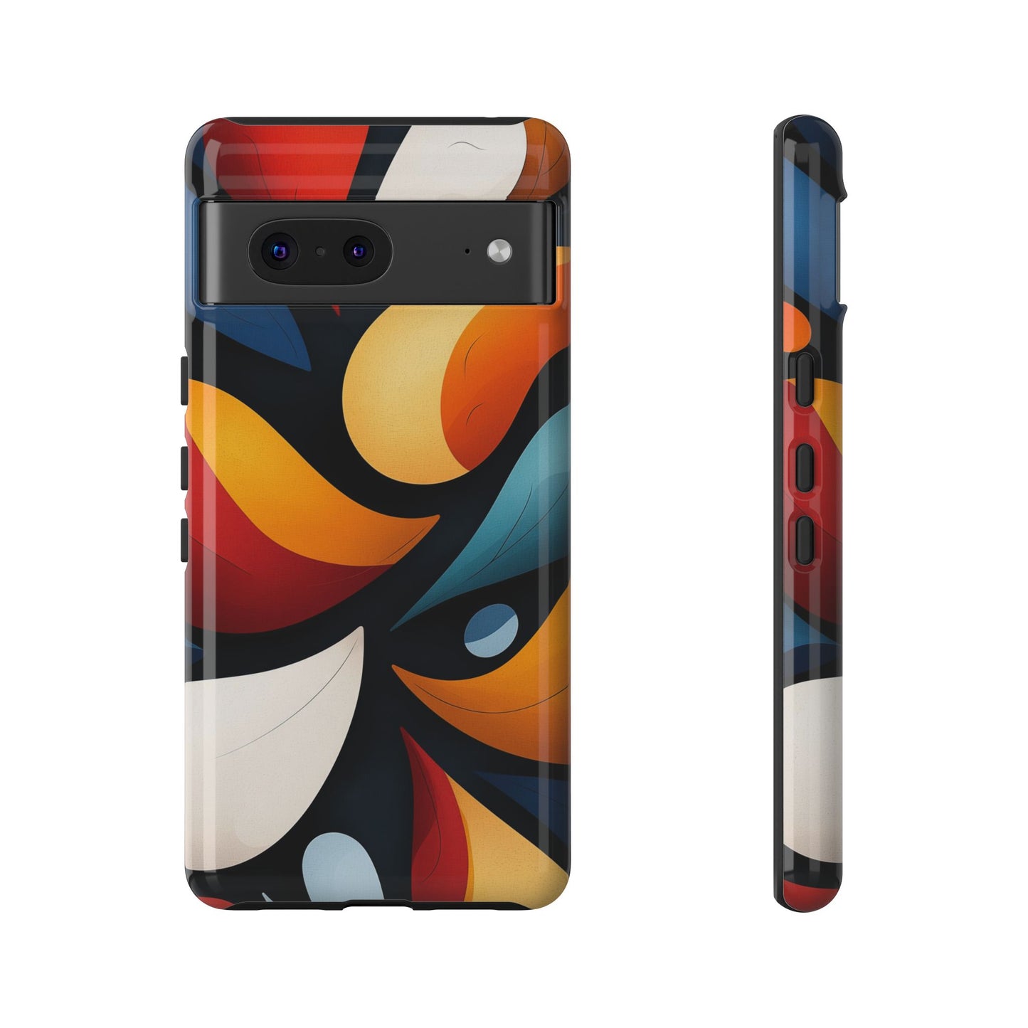 Petal Drift – Modern Abstract Leaf Pattern Phone Case for iPhone, Samsung & Pixel