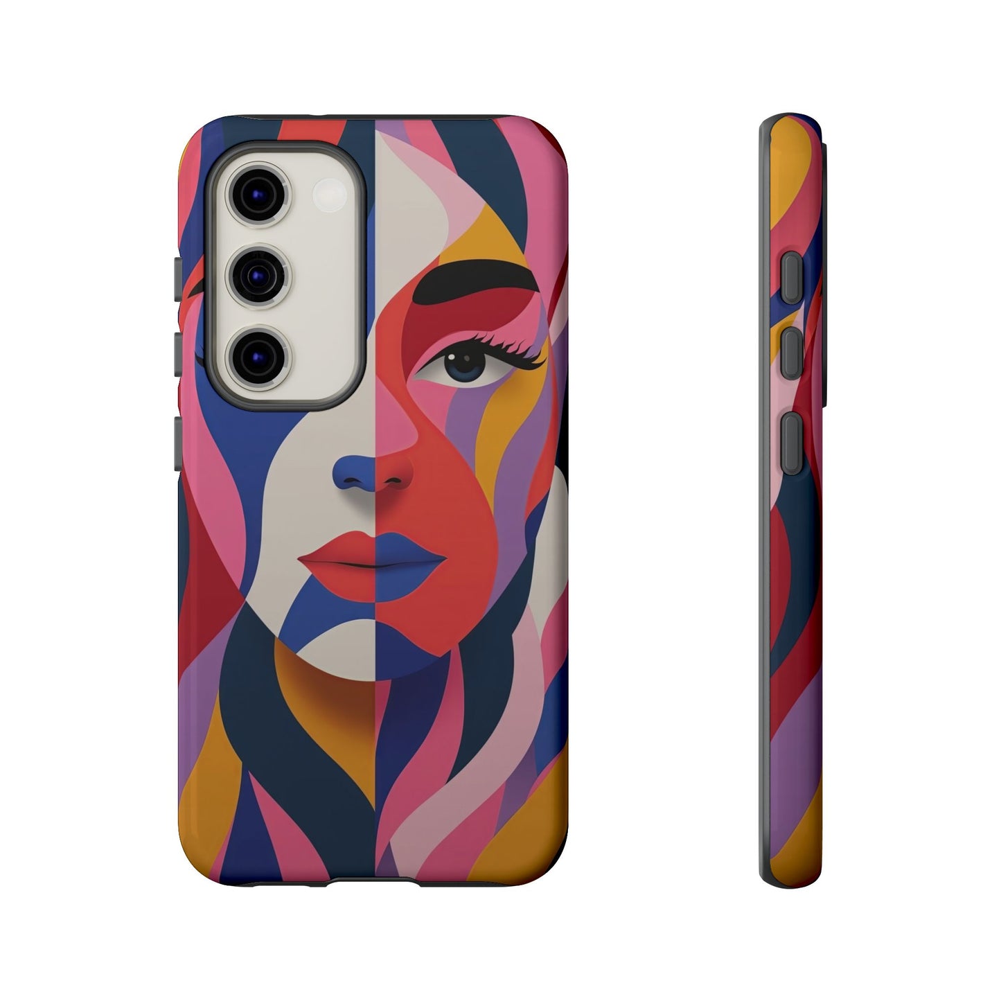 Abstract Portrait Phone Case - Vibrant Colors for iPhone, Google Pixel, and Samsung