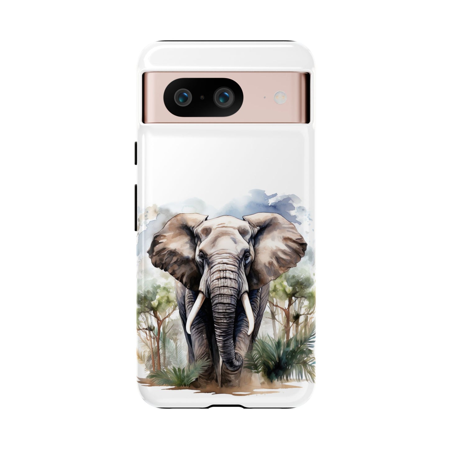 Majestic Watercolor Elephant Mobile Cover – Artistic Wildlife Design