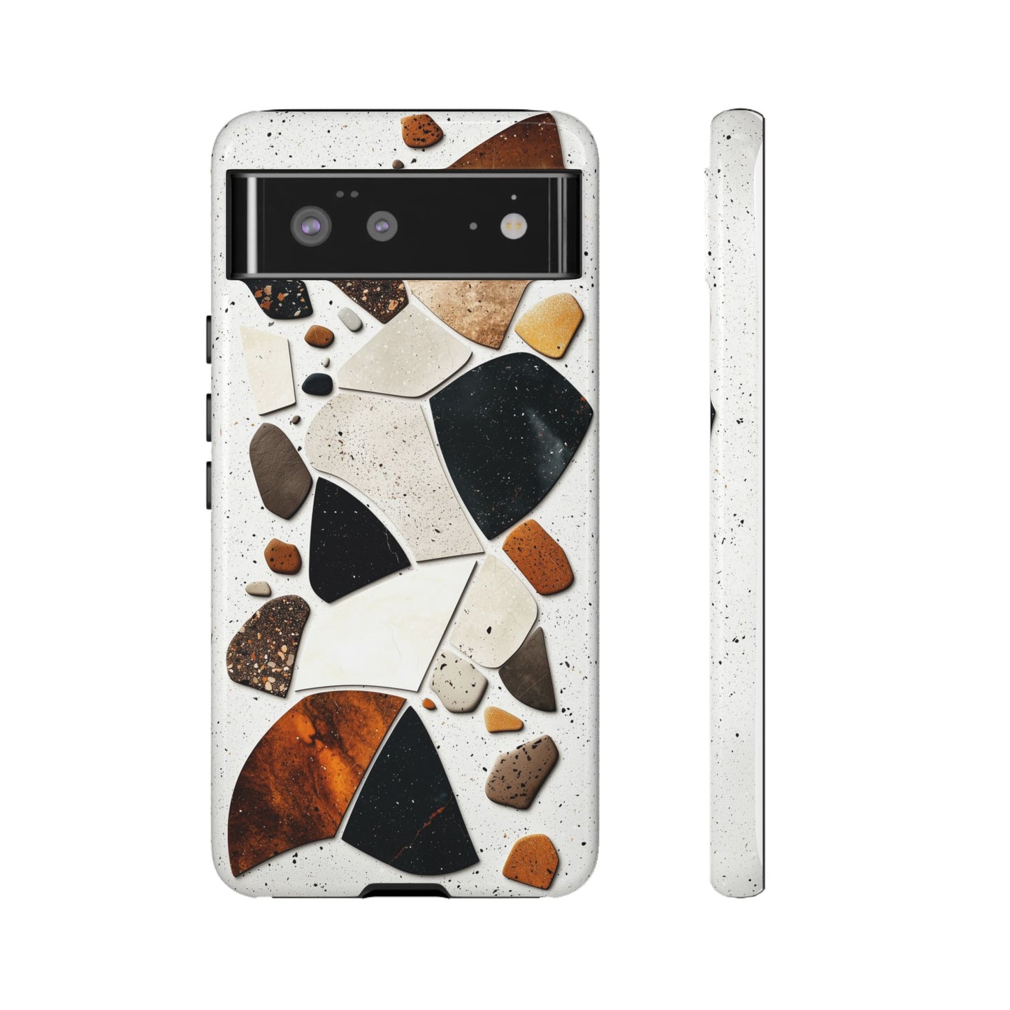 Earthy Terrazzo Abstract Phone Case β Natural & Bold for iPhone, google Pixel & Samsung