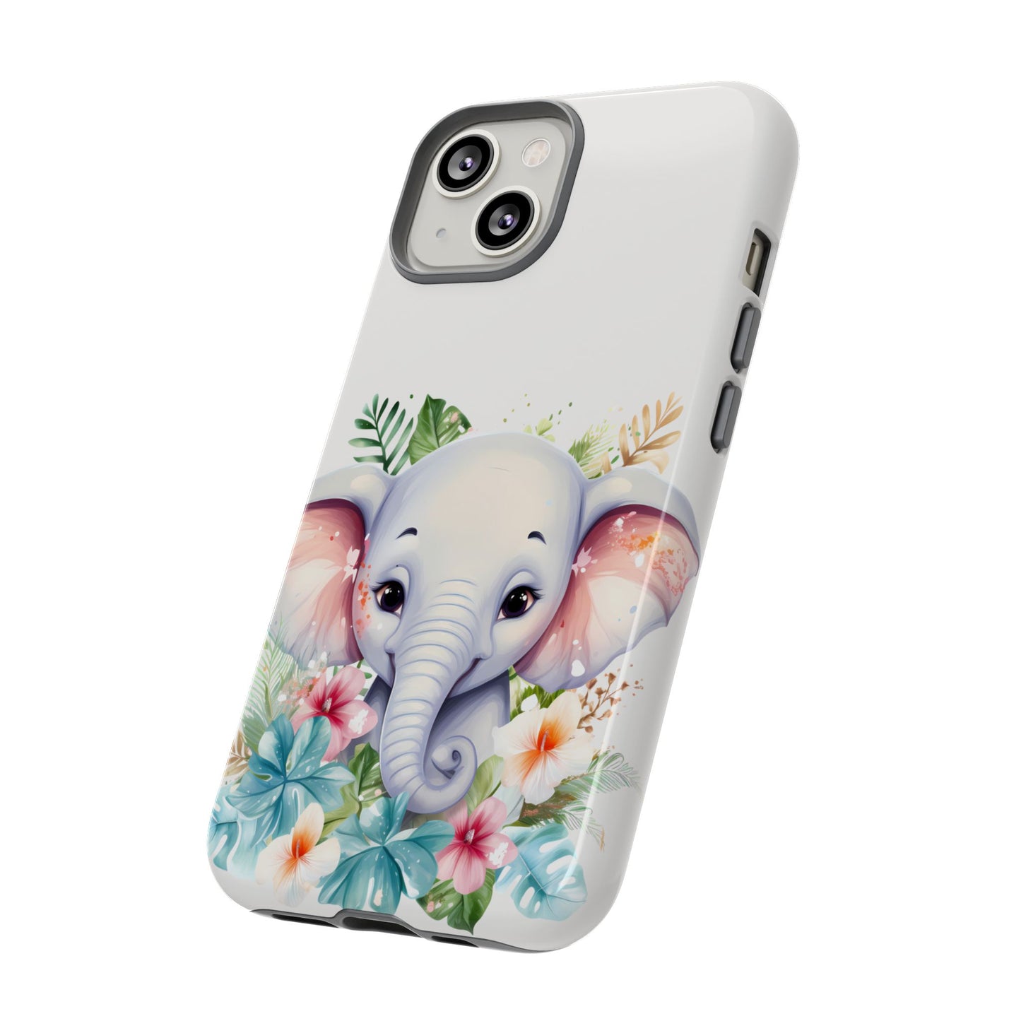 Adorable Baby Elephant Mobile Cover – Floral Fantasy Art