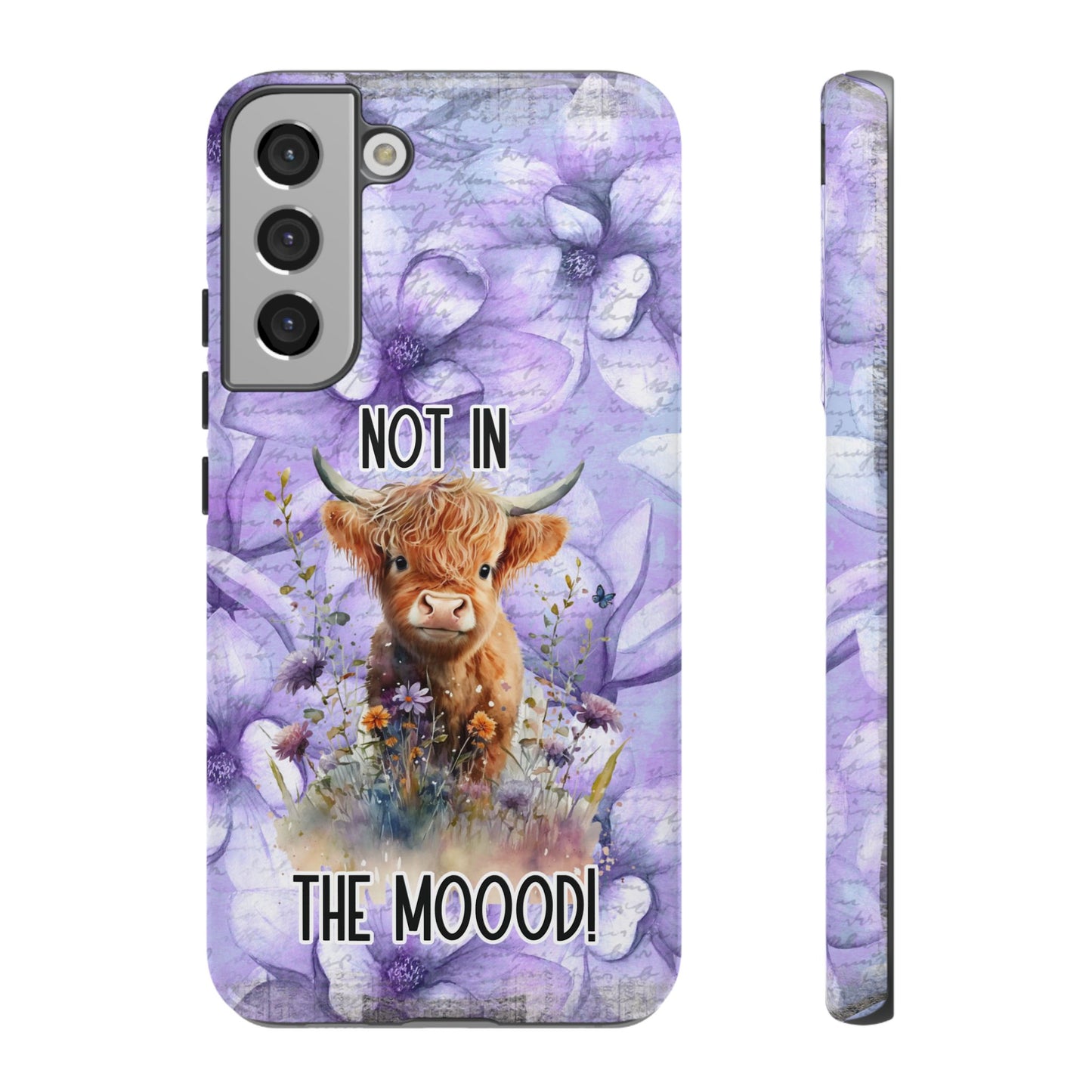 Not In The Mood Heifer Print Phone Case - iPhone, Samsung & Google Pixel Cover - Artistic Cow Phone Case, Animal Lover Gift
