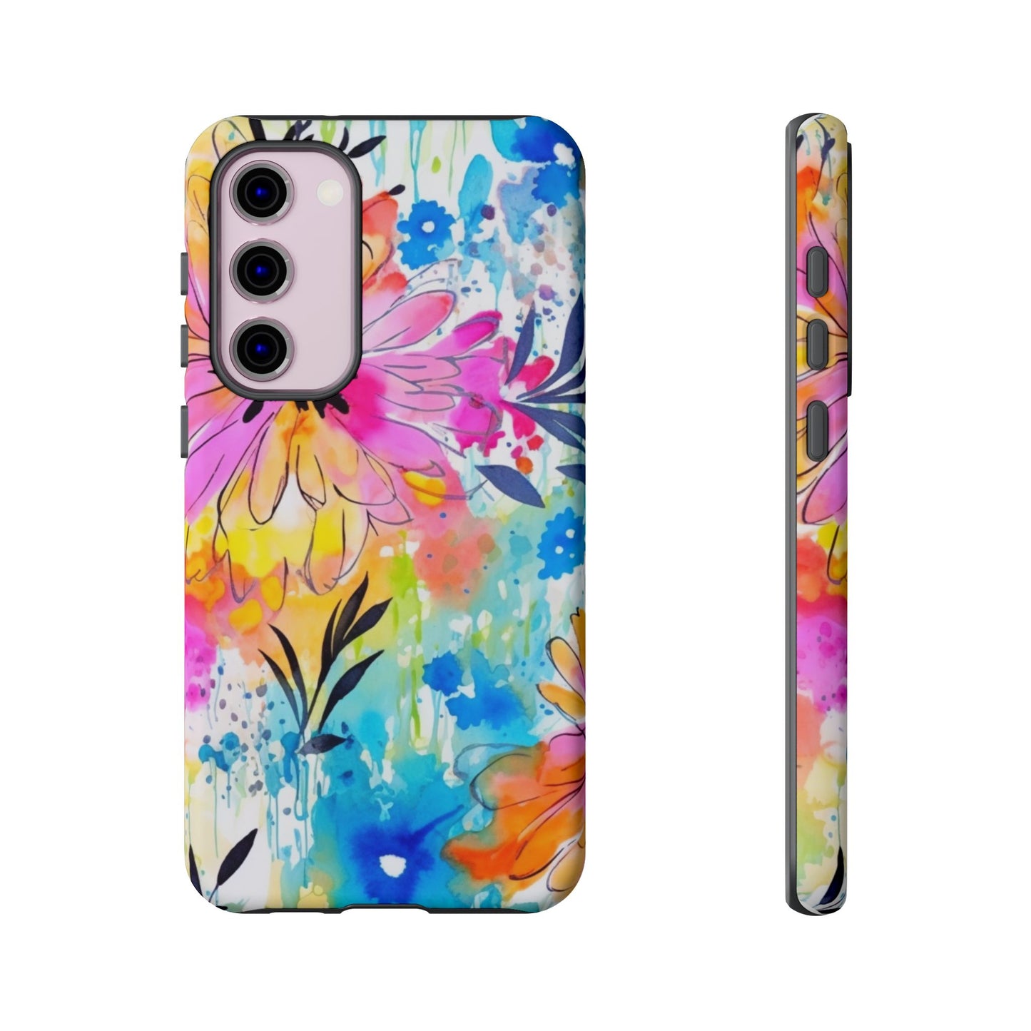 Abstract Watercolor Bloom Phone Case – Expressive & Vibrant
